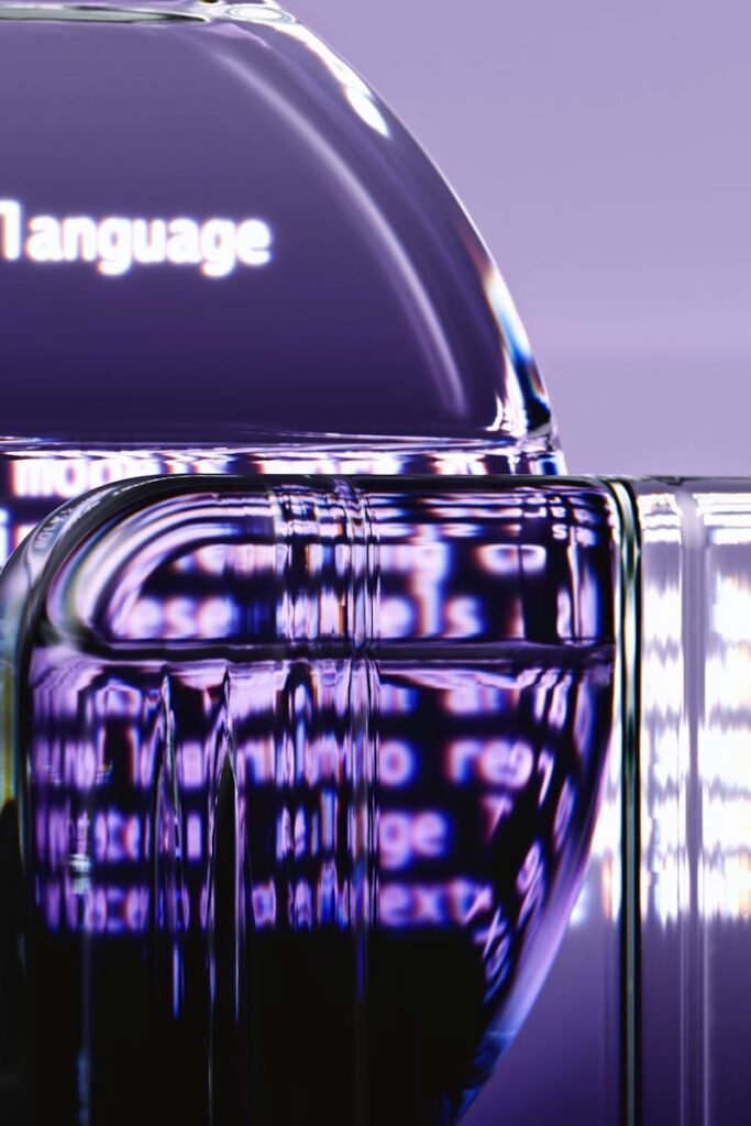 Abstract representation of large language models and AI technology.